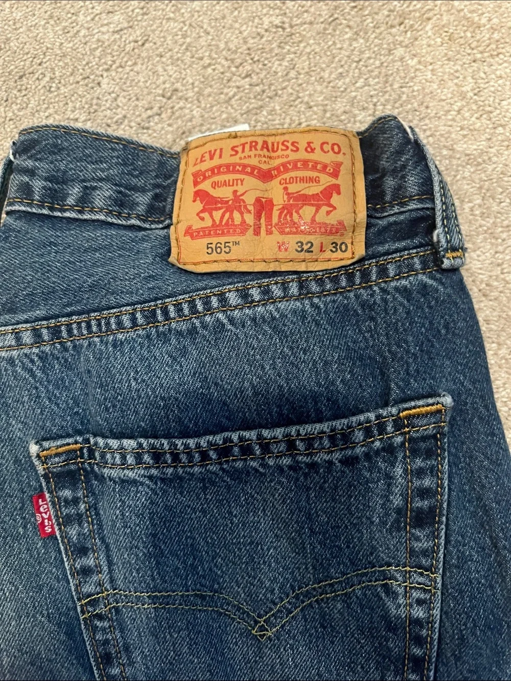 Levi's Men's Dark Blue Straight Leg Jeans